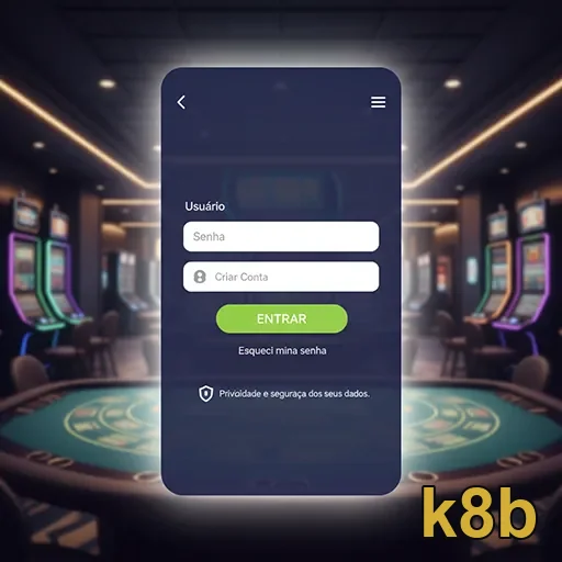 Celular com app k8b aberto em apostas no aplicativo