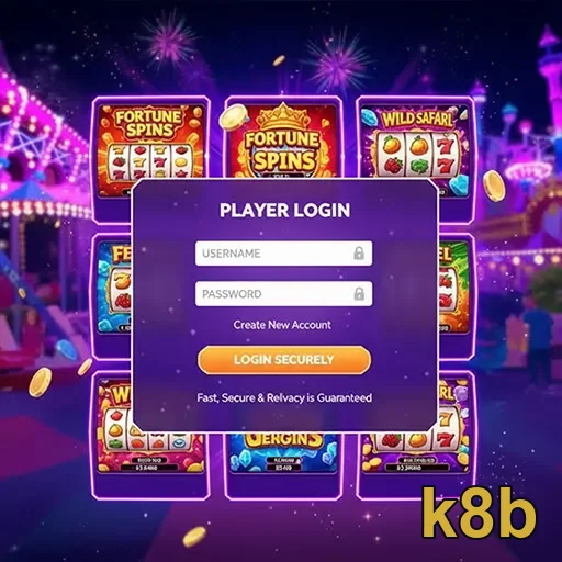 Celular com login seguro k8b em interface ao vivo