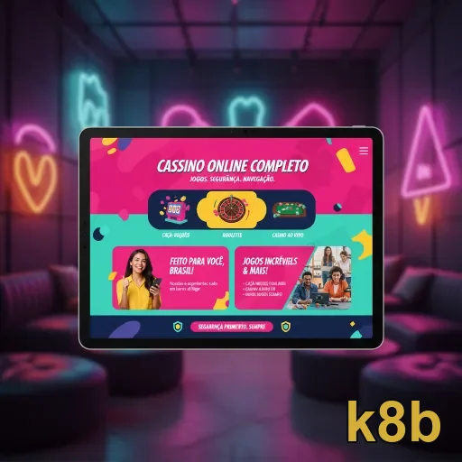 Tela de login k8b no celular com acesso rápido